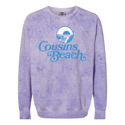 Cousins Beach Graphic White Colorblast Crewneck Sweatshirt