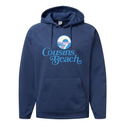 Cousins Beach Graphic White Performance Fleece Hoodie