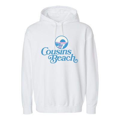 Cousins Beach Graphic White Garment-Dyed Fleece Hoodie