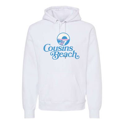 Cousins Beach Graphic White Premium Hoodie