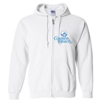 Cousins Beach Graphic White Full Zip Hoodie