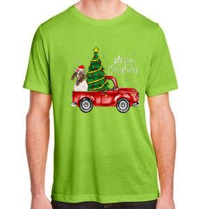 Cute Boer Goat Dog Truck Merry Christmas Goat Lover Xmas Adult ChromaSoft Performance T-Shirt