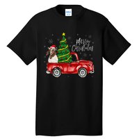 Cute Boer Goat Dog Truck Merry Christmas Goat Lover Xmas Tall T-Shirt