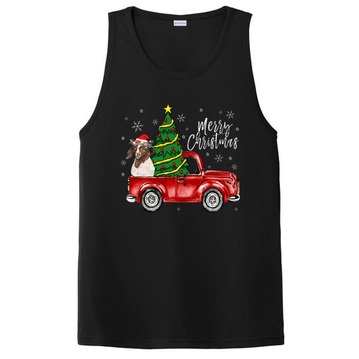 Cute Boer Goat Dog Truck Merry Christmas Goat Lover Xmas PosiCharge Competitor Tank