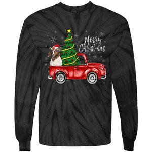 Cute Boer Goat Dog Truck Merry Christmas Goat Lover Xmas Tie-Dye Long Sleeve Shirt