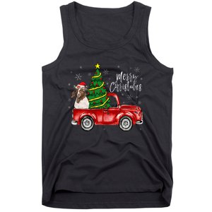 Cute Boer Goat Dog Truck Merry Christmas Goat Lover Xmas Tank Top