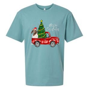 Cute Boer Goat Dog Truck Merry Christmas Goat Lover Xmas Sueded Cloud Jersey T-Shirt