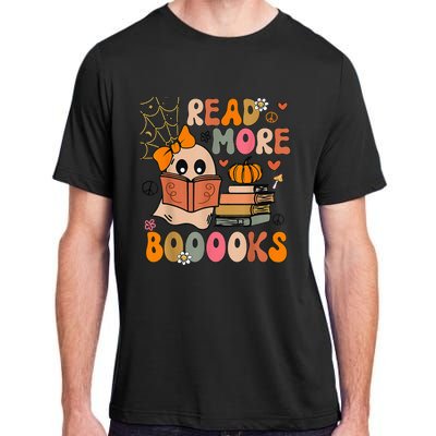 Cute Booooks Ghost Read More Books Funny Teacher Halloween Adult ChromaSoft Performance T-Shirt