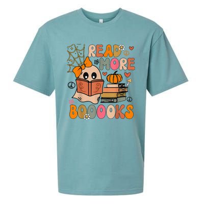 Cute Booooks Ghost Read More Books Funny Teacher Halloween Sueded Cloud Jersey T-Shirt