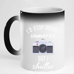 Camera Buff Gift Shutter To Think Gift Photographer Gift 11oz Black Color Changing Mug