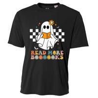 Cute Boooooks Ghost Read More Books Funny Teacher Halloween Cooling Performance Crew T-Shirt