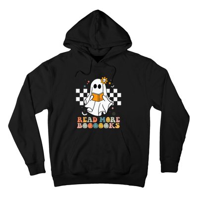 Cute Boooooks Ghost Read More Books Funny Teacher Halloween Hoodie