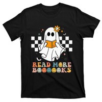 Cute Boooooks Ghost Read More Books Funny Teacher Halloween T-Shirt