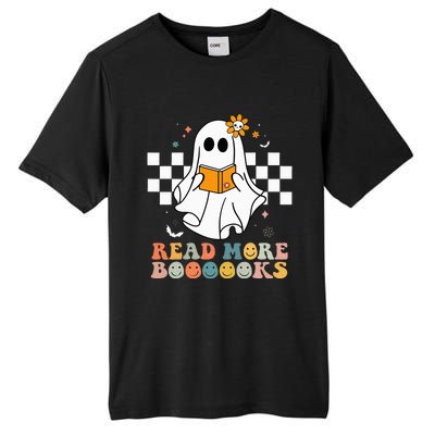 Cute Boooooks Ghost Read More Books Funny Teacher Halloween Tall Fusion ChromaSoft Performance T-Shirt