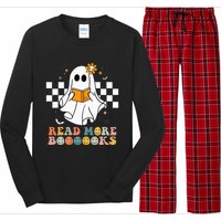 Cute Boooooks Ghost Read More Books Funny Teacher Halloween Long Sleeve Pajama Set