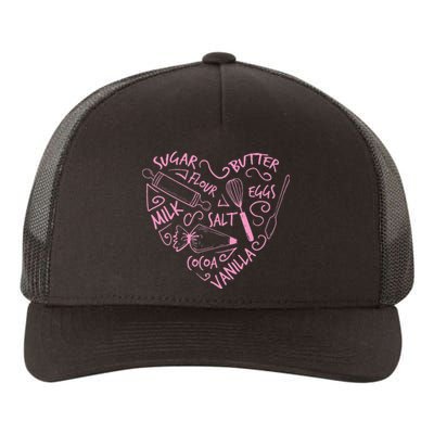 Cute Baking Gift Love Baking Cake Pastry Chef Yupoong Adult 5-Panel Trucker Hat