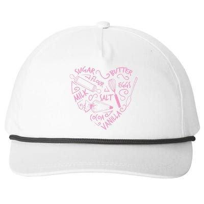 Cute Baking Gift Love Baking Cake Pastry Chef Snapback Five-Panel Rope Hat