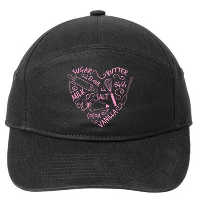 Cute Baking Gift Love Baking Cake Pastry Chef 7-Panel Snapback Hat