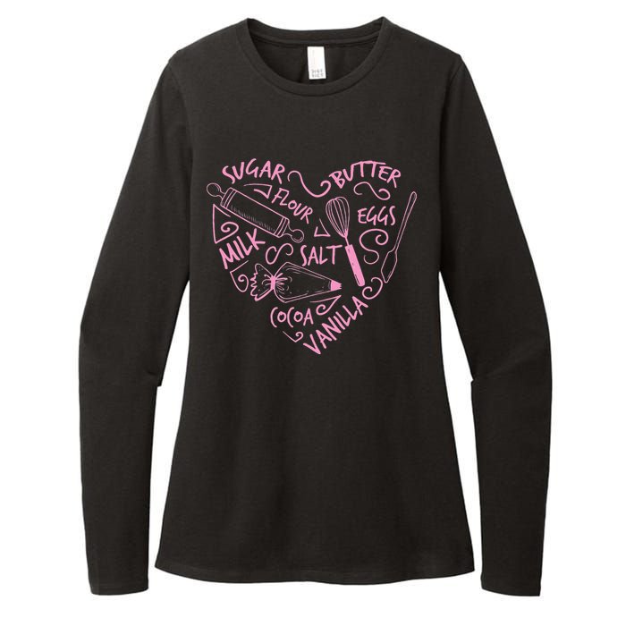 Cute Baking Gift Love Baking Cake Pastry Chef Womens CVC Long Sleeve Shirt