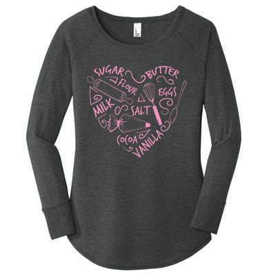 Cute Baking Gift Love Baking Cake Pastry Chef Women's Perfect Tri Tunic Long Sleeve Shirt