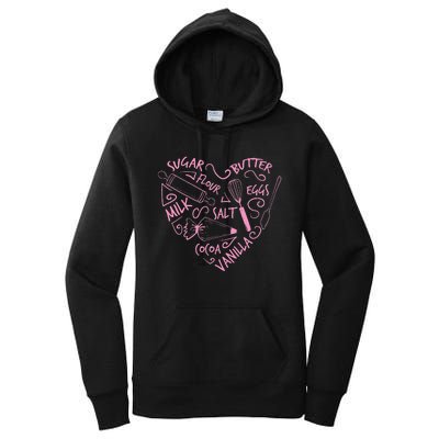 Cute Baking Gift Love Baking Cake Pastry Chef Women's Pullover Hoodie