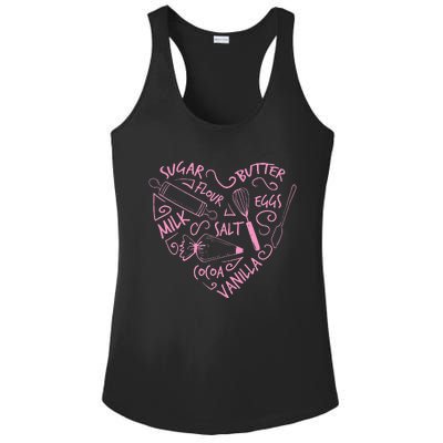 Cute Baking Gift Love Baking Cake Pastry Chef Ladies PosiCharge Competitor Racerback Tank