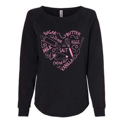 Cute Baking Gift Love Baking Cake Pastry Chef Womens California Wash Sweatshirt