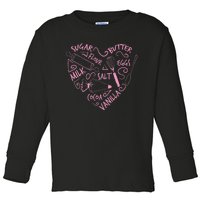 Cute Baking Gift Love Baking Cake Pastry Chef Toddler Long Sleeve Shirt