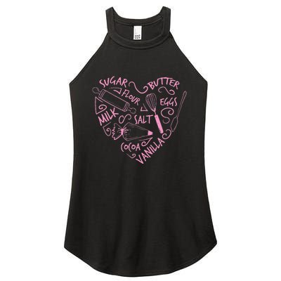 Cute Baking Gift Love Baking Cake Pastry Chef Women's Perfect Tri Rocker Tank