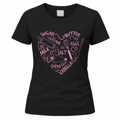 Cute Baking Gift Love Baking Cake Pastry Chef Women's T-Shirt