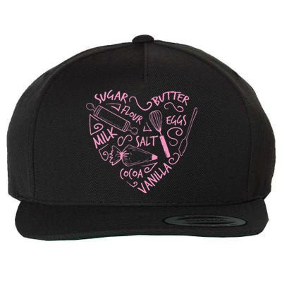 Cute Baking Gift Love Baking Cake Pastry Chef Wool Snapback Cap