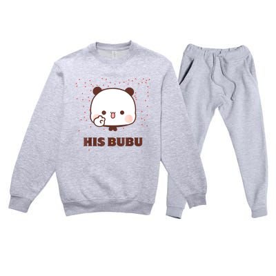 Cheerful Bubu Greeting His Bubu And Dudu Premium Crewneck Sweatsuit Set