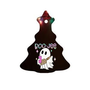 Cute Boo Ghost Spooky Funny Halloween Costume Ceramic Tree Ornament