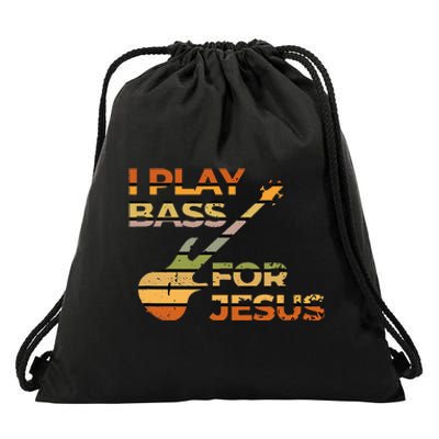 Christian Bass Guitar I Play For Bass For Jesus Drawstring Bag