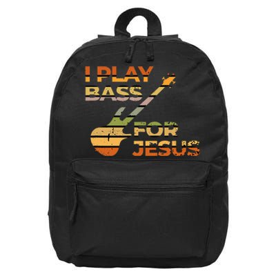 Christian Bass Guitar I Play For Bass For Jesus 16 in Basic Backpack