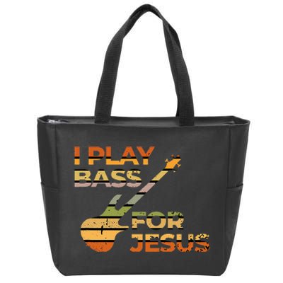 Christian Bass Guitar I Play For Bass For Jesus Zip Tote Bag