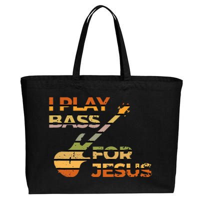 Christian Bass Guitar I Play For Bass For Jesus Cotton Canvas Jumbo Tote