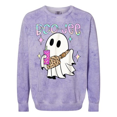 Cute Boo Ghost Spooky Funny Halloween Costume Boujee Boo Jee Colorblast Crewneck Sweatshirt