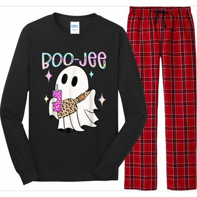 Cute Boo Ghost Spooky Funny Halloween Costume Boujee Boo Jee Long Sleeve Pajama Set