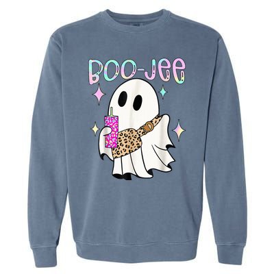 Cute Boo Ghost Spooky Funny Halloween Costume Boujee Boo Jee Garment-Dyed Sweatshirt