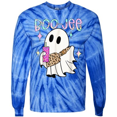 Cute Boo Ghost Spooky Funny Halloween Costume Boujee Boo Jee Tie-Dye Long Sleeve Shirt