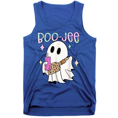 Cute Boo Ghost Spooky Funny Halloween Costume Boujee Boo Jee Tank Top