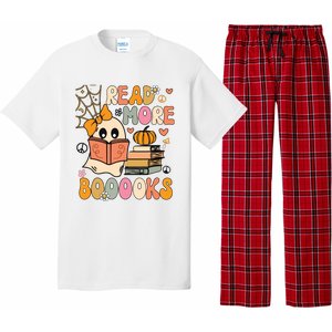 Cute Booooks Ghost Read More Books Funny Teacher Halloween Pajama Set