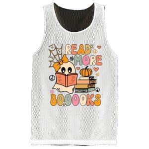 Cute Booooks Ghost Read More Books Funny Teacher Halloween Mesh Reversible Basketball Jersey Tank