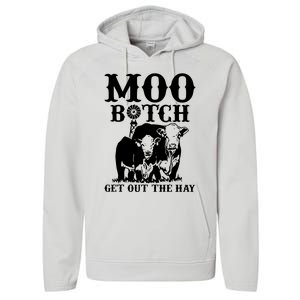 Cows Bitch Get Out The Hay Performance Fleece Hoodie