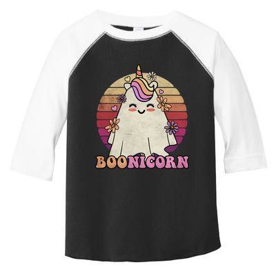 Cute Boonicorn Ghost Pink Bangs Unicorn Boo Groovy Halloween Gift Toddler Fine Jersey T-Shirt