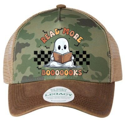 Cute Booooks Ghost Read More Books Funny Teacher Halloween Funny Gift Legacy Tie Dye Trucker Hat