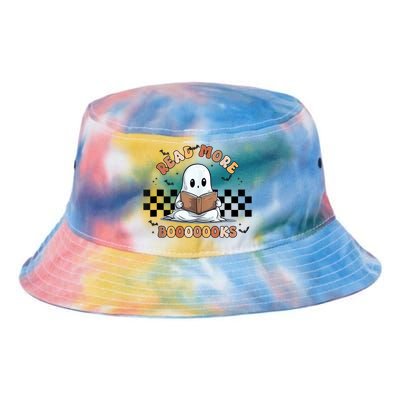 Cute Booooks Ghost Read More Books Funny Teacher Halloween Funny Gift Tie Dye Newport Bucket Hat