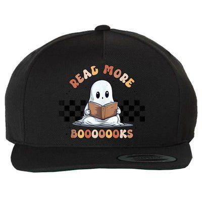 Cute Booooks Ghost Read More Books Funny Teacher Halloween Funny Gift Wool Snapback Cap