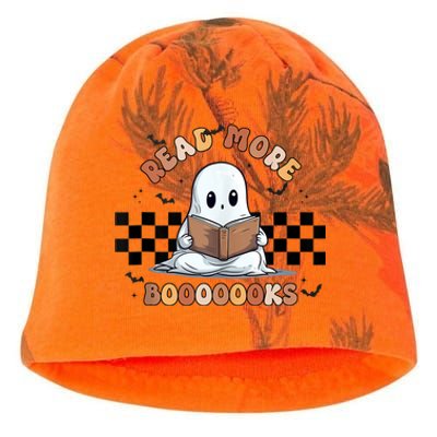 Cute Booooks Ghost Read More Books Funny Teacher Halloween Funny Gift Kati - Camo Knit Beanie